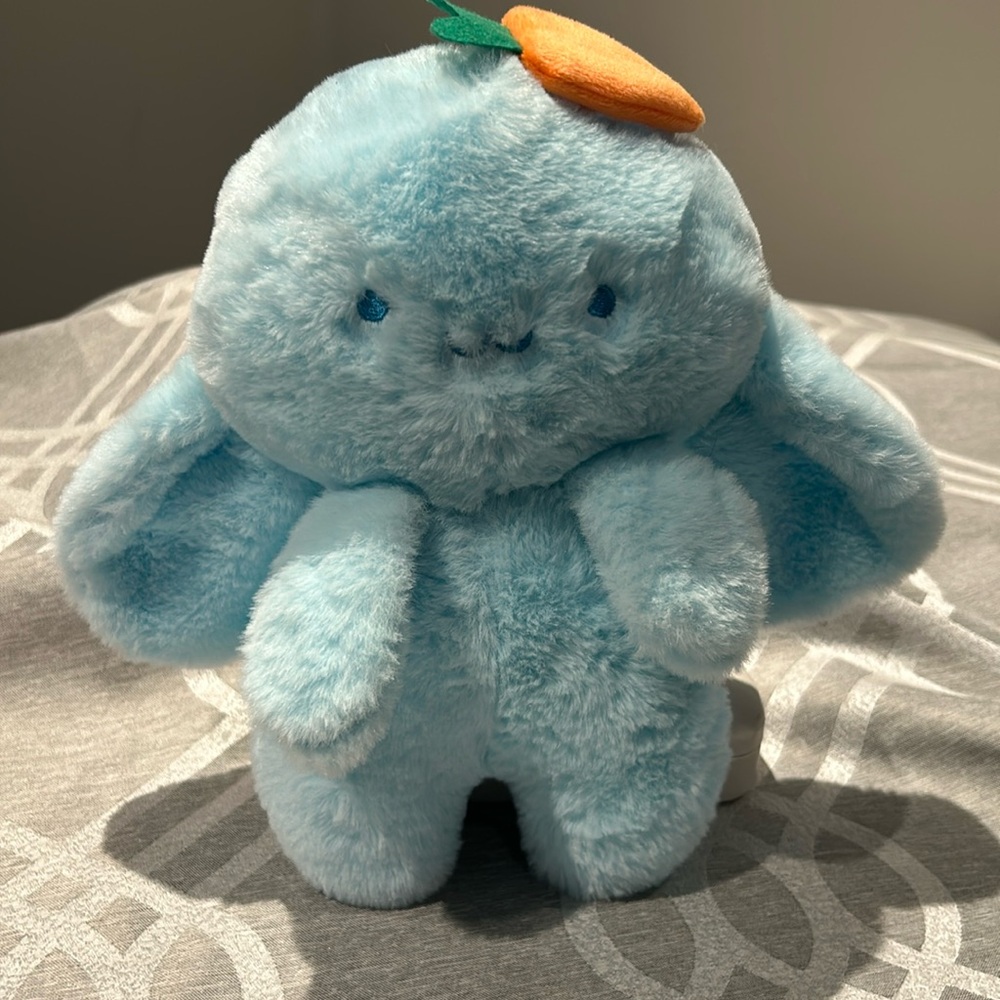 Plush Rabbit Radish - baby blue soft and cuddly